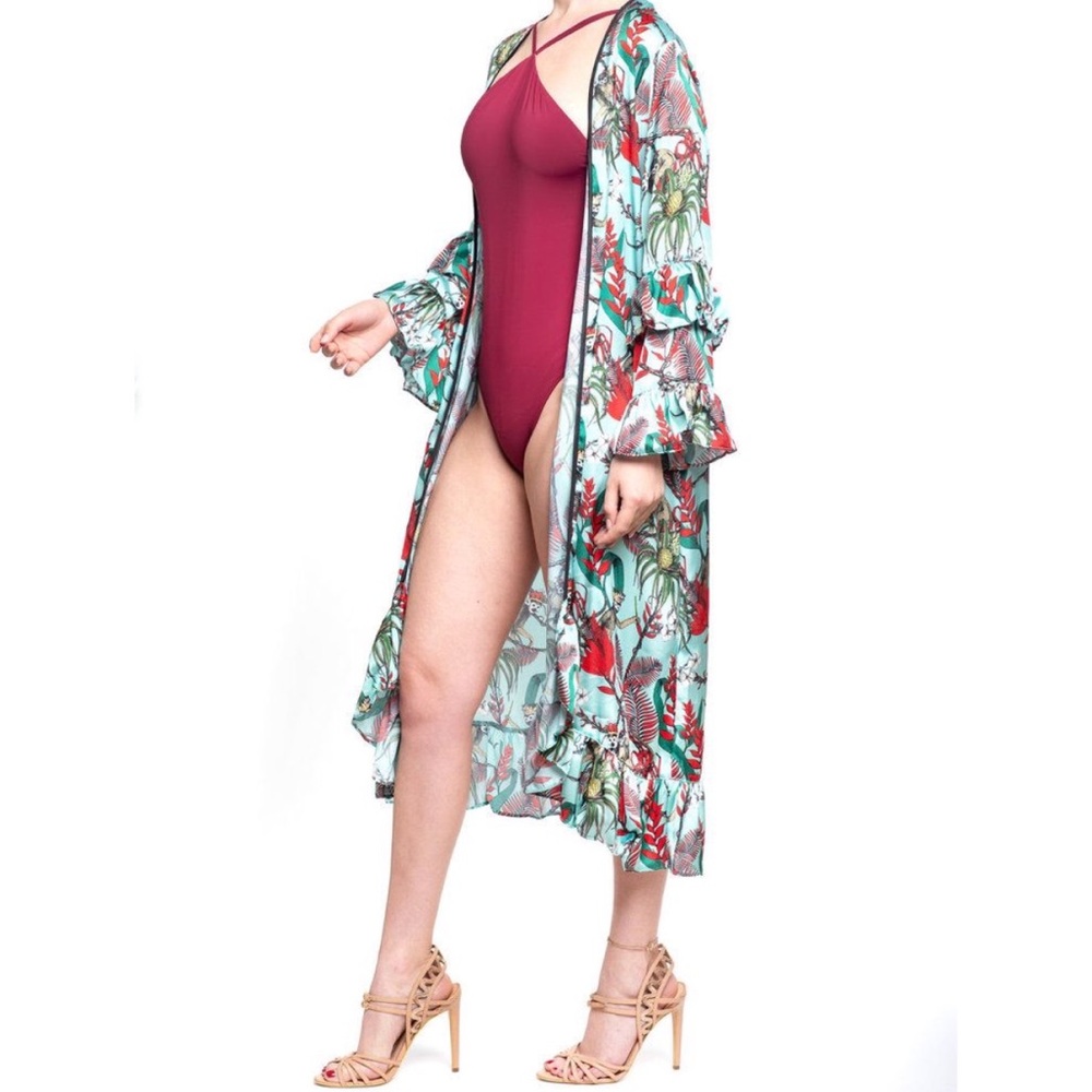 Floral Print Swim Coverup